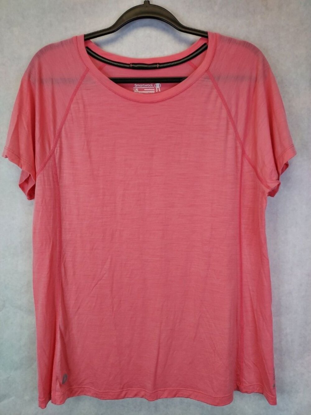 Smartwool Active Ultralite T-Shirt Women's L Merino Wool Pink Outdoor Gorpcore